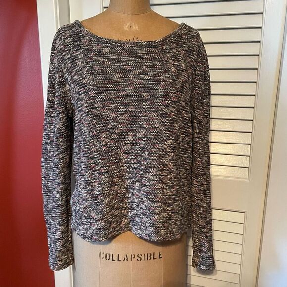 MADEWELL | long sleeve multicolor marled knit top M - Picture 12 of 12